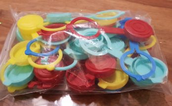 Tappi in plastica con collarino per bottiglia, 30 pezzi, colori assortiti